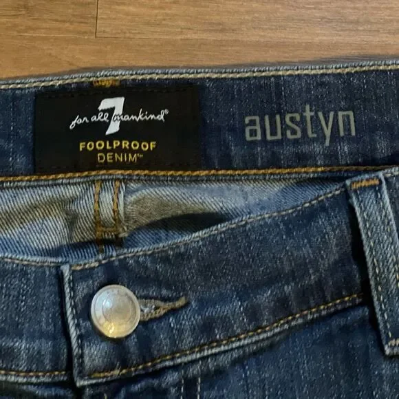 Jeans 7 For All Mankind Austyn size 38 Nice Preowned Condition Bootcut - Picture 3 of 7